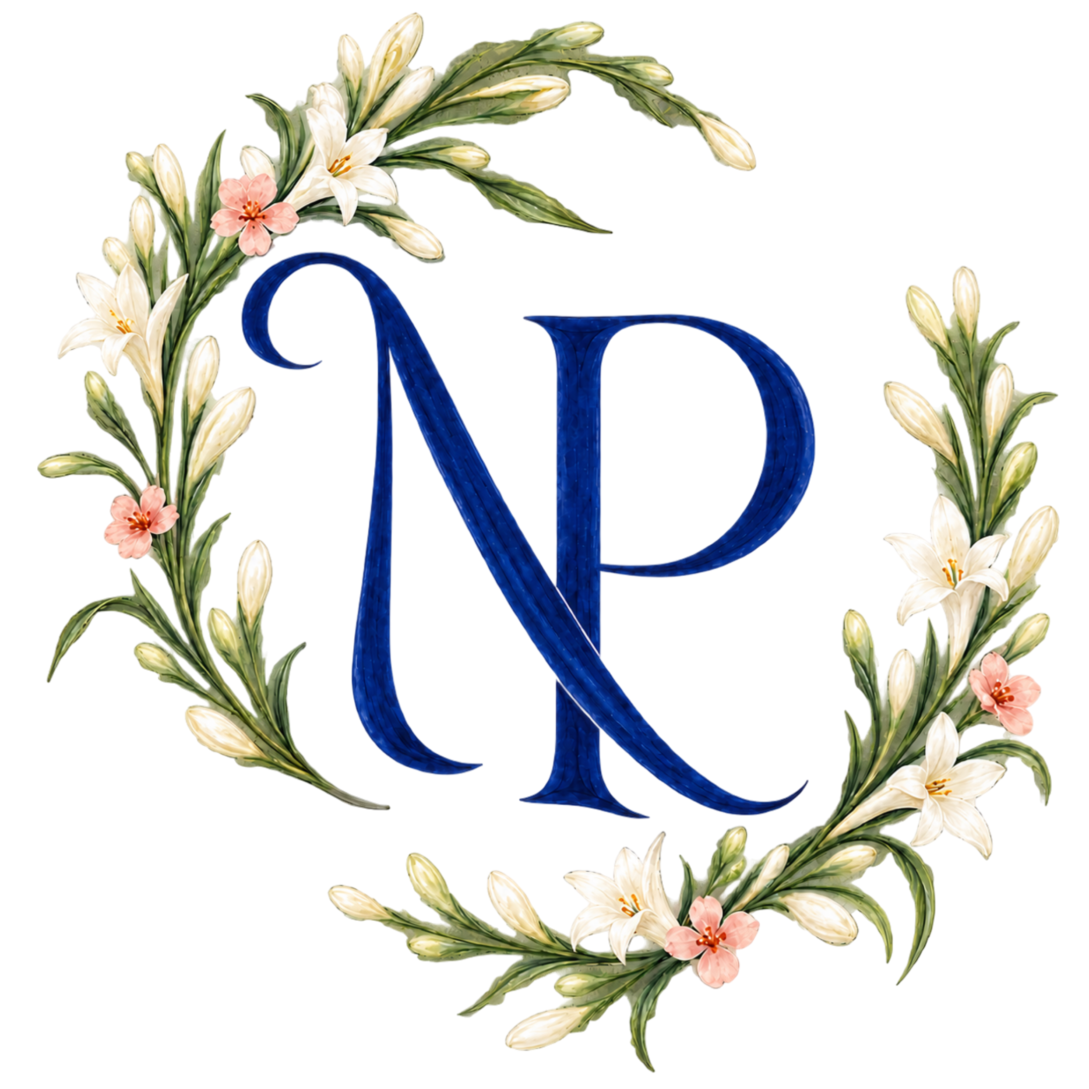 NP floral monogram